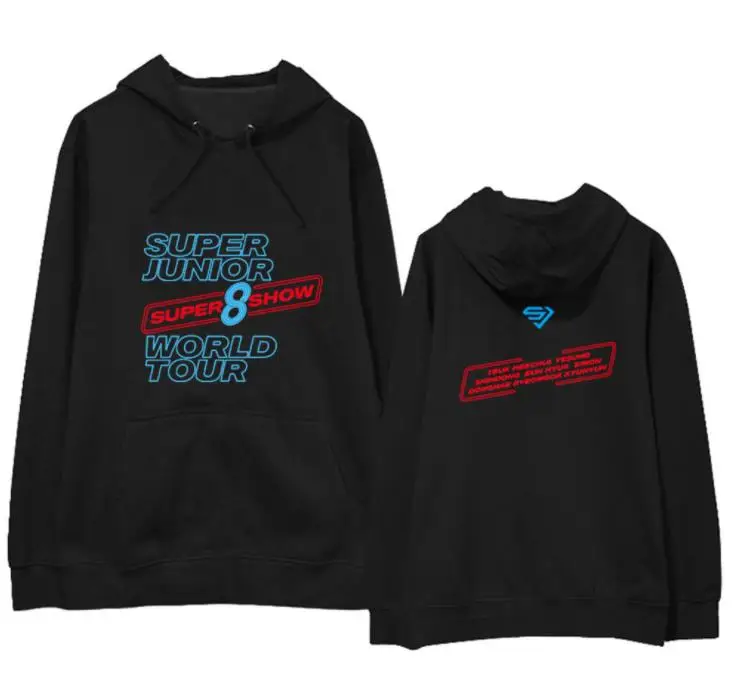 Новое поступление супердетские толстовки с надписью super junior show 8 названием всех