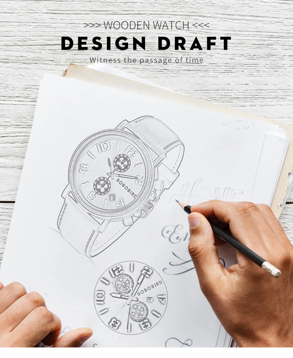 Montre homme бренд BOBO BIRD Дата хронограф из натуральной кожи ремешок мужские часы дропшиппинг подарочная коробка
