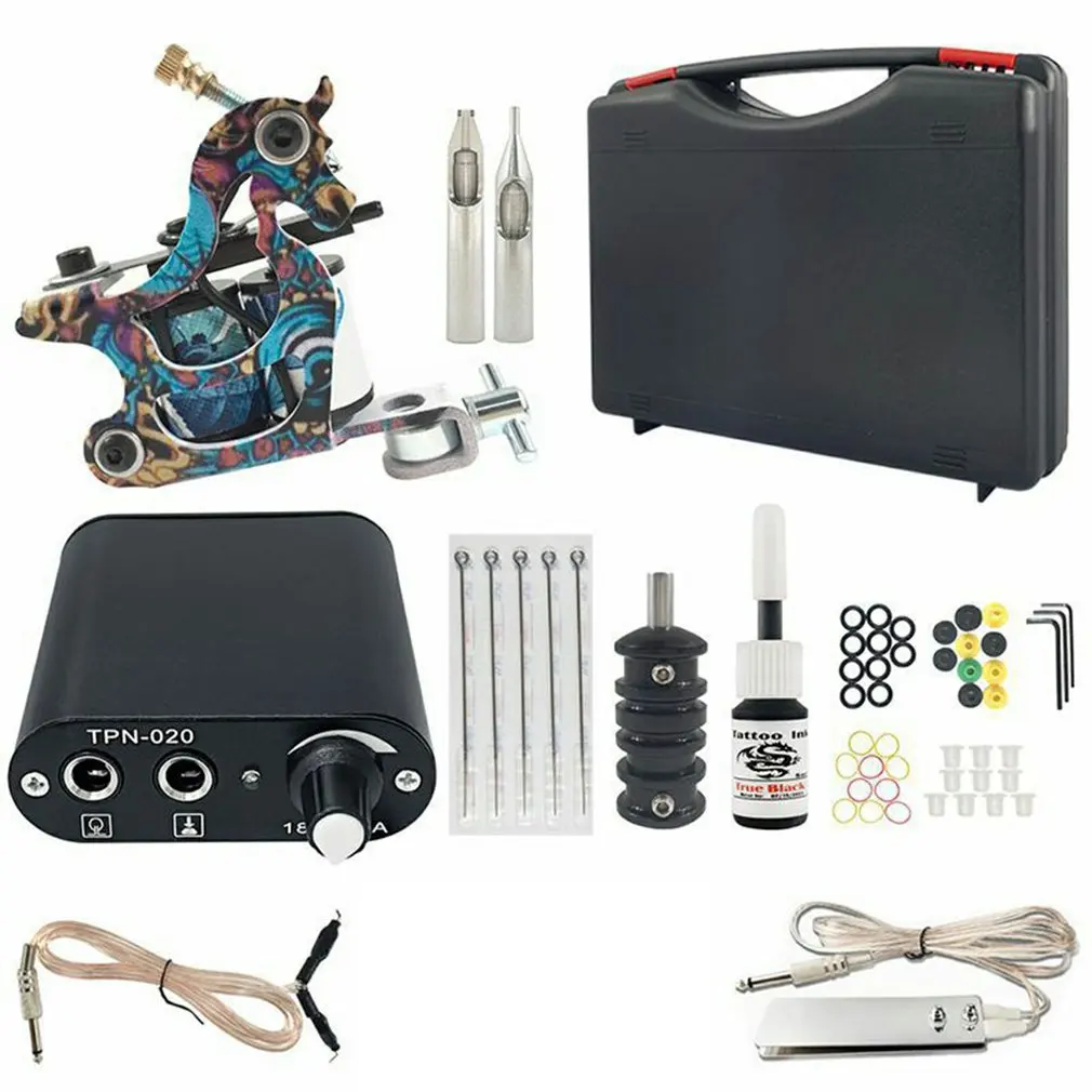 

No.13 OL-Black Box Stand-alone Suit Beginner Tattoo Machine Set Motorized Pen Power Supply Semi-permanent Tattoo