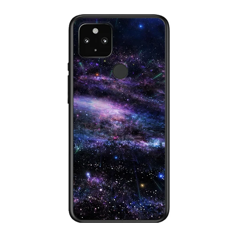 

Art Star Tree Sky Space Soft TPU Silicone Black Cover For Google Pixel 5 4A 5G 4 XL Phone Case