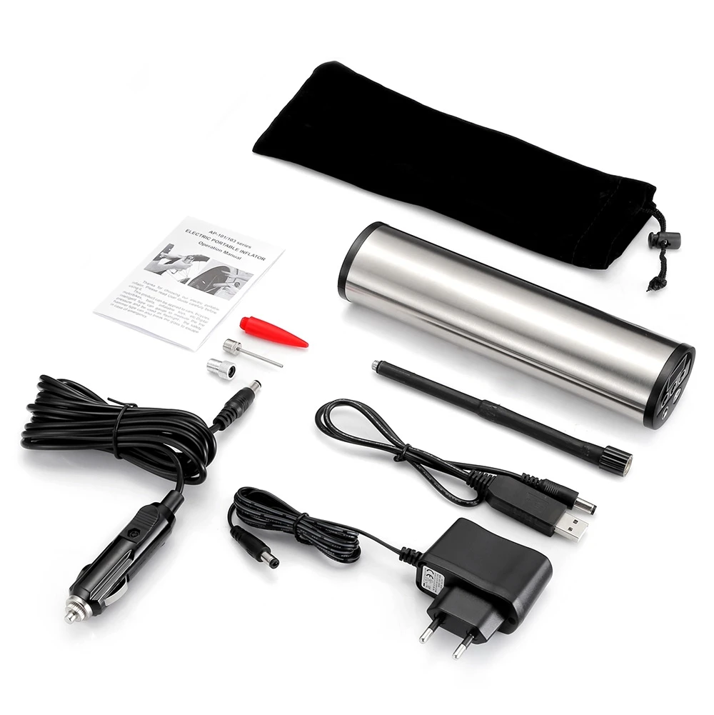 Горячая новинка AP 101 Мини Электрический надувной насос с манометром для шин