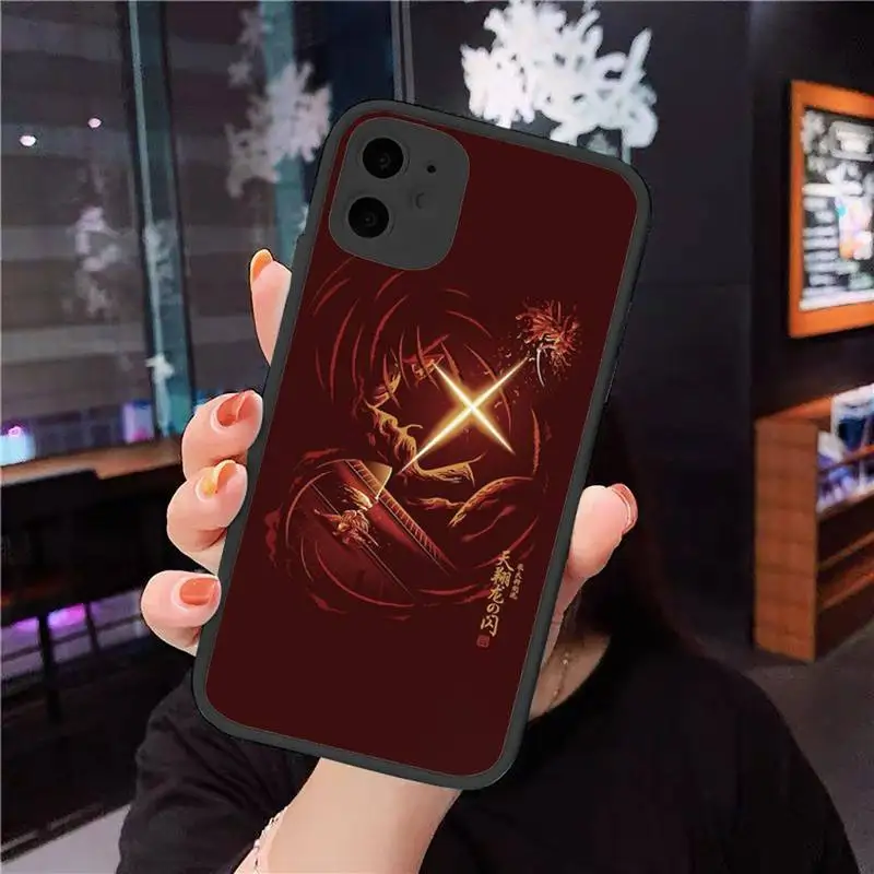 

Anime Rurouni Kenshin Phone Cases Matte Transparent for iPhone 7 8 11 12 s mini pro X XS XR MAX Plus cover funda shell