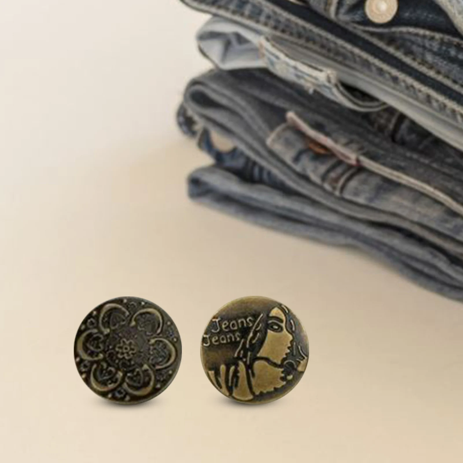 

Adjustable Instant Buttons No Sew Metal Jean Buttons for Pants 2021 NEW