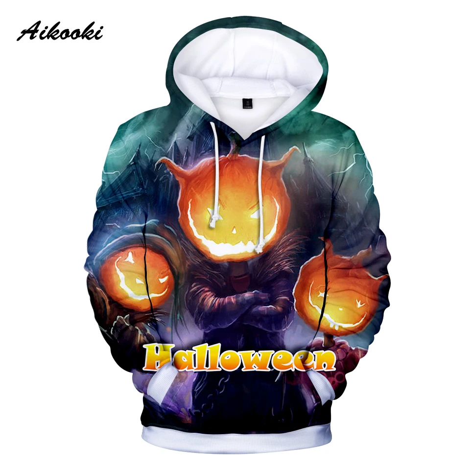 

Personality 3D Happy Halloween Hoodies Men/Women Fashion Autumn/Winter warm popular 3D hoodie sweatershirts Halloween Party Tops