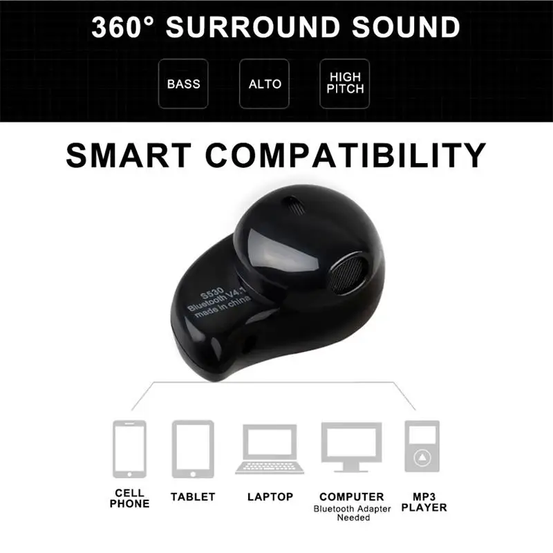 

Bluetooth 5.0 Earphone Rechargeable Stereo Wireless Headsets Sport Earphones