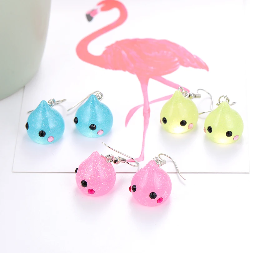 Романтичные Разноцветные серьги капли для женщин милые серебряного цвета с