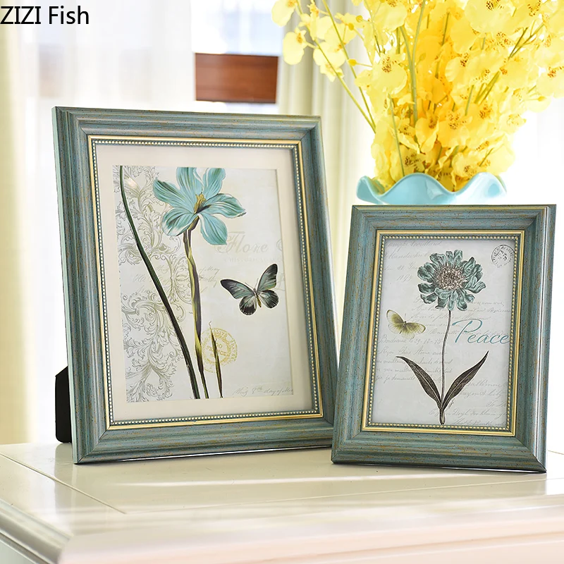 Светильник синяя пластиковая фоторамка 4/6/7/10 дюйма коричневая деревенский