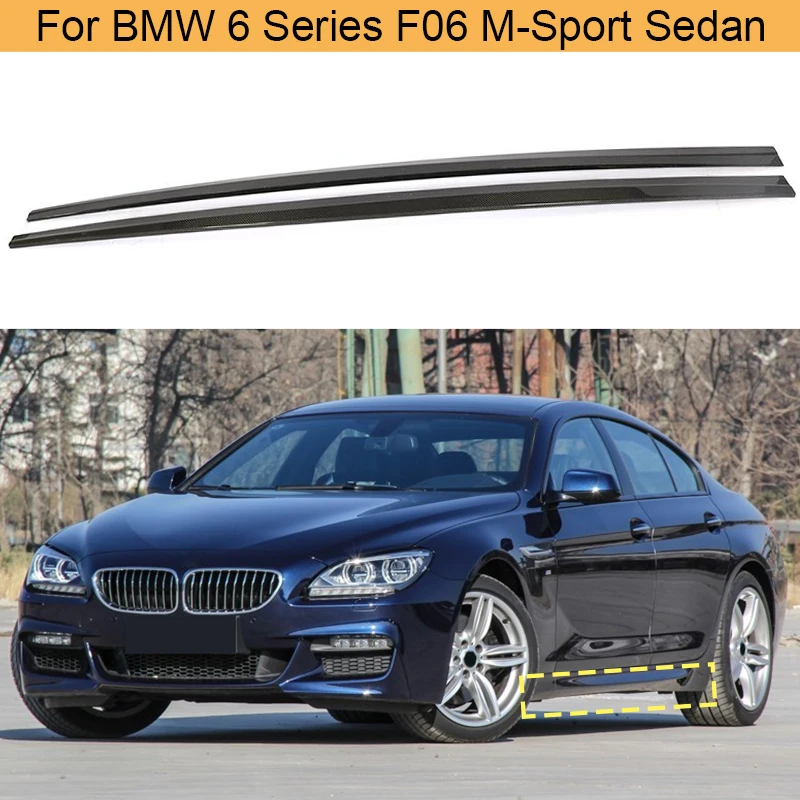 Автомобильные боковые юбки из углеродного волокна удлинители для BMW 6 серии F06 M