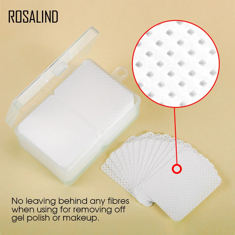 Безворсовые салфетки ROSALIND для ногтей 180 шт./лот гель лака и средства удаления