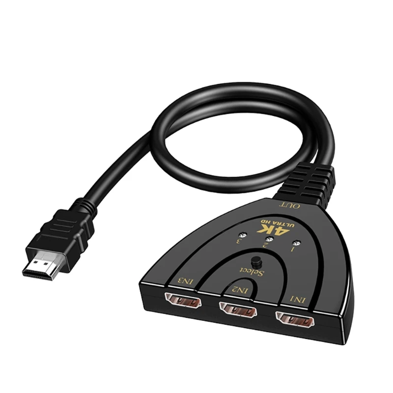 

4K@60Hz HDMI switch, NEWCARE HDMI switch 3-in-1 output, 3-port HDMI switch selector, support 4K, 3D, HDCP2.2, HDMI2.0, HDR, suit
