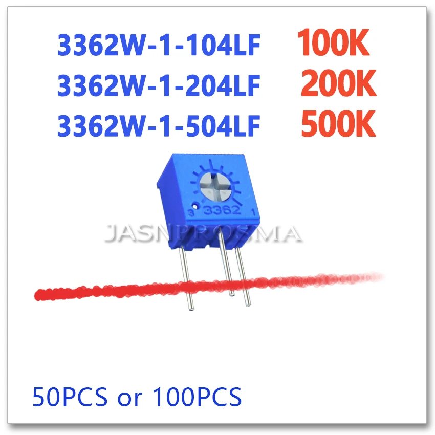 JASNPROSMA 3362W 50 шт в наборе 100 шт. 100K 200K 500K 104 204 504 1 104FL 204FL 504FL точность