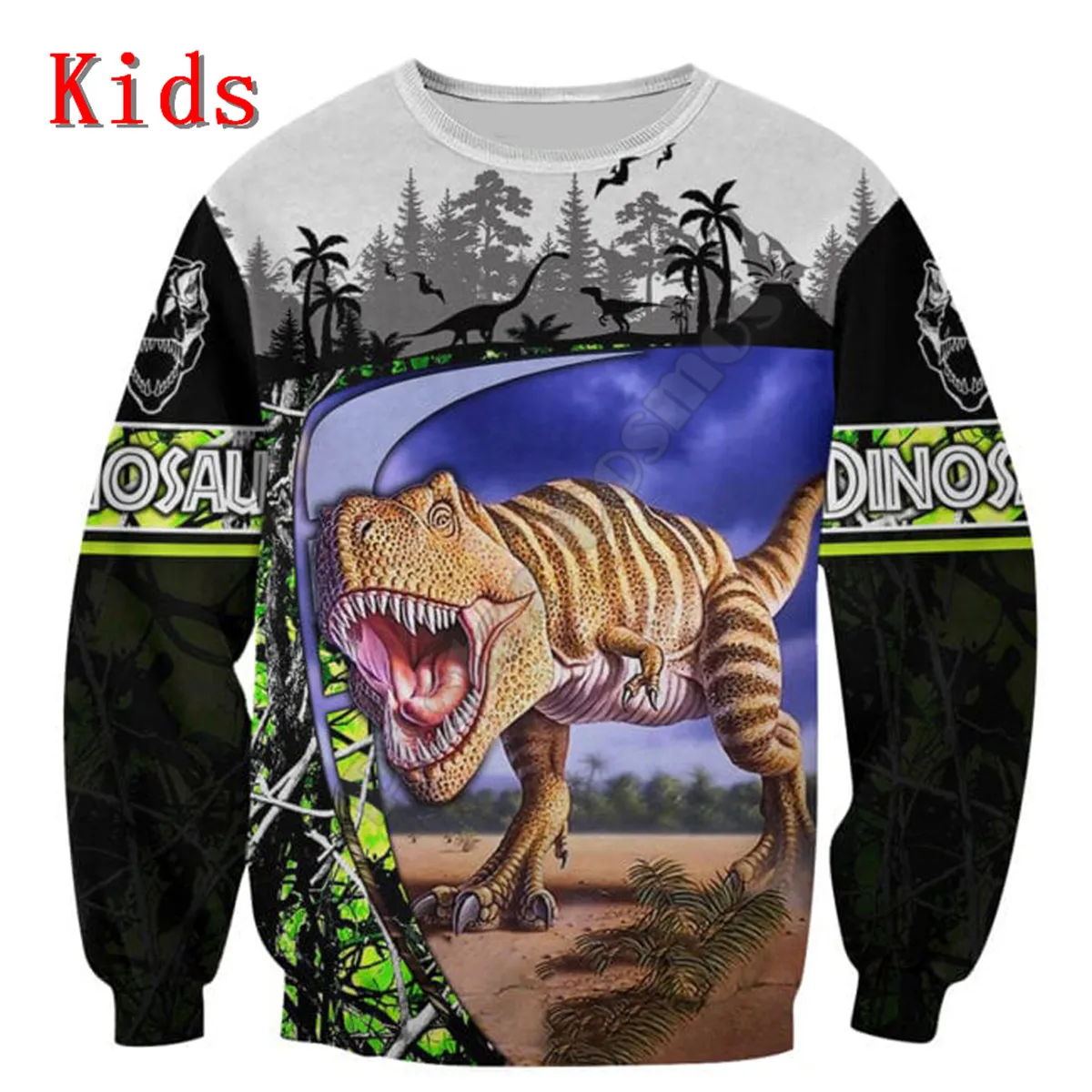 

Love Dinosaur Hoodies T-shirt 3D Printed Kids Sweatshirt Long Sleeve Boy For Girl Funny Animal Pullover 04