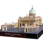 3D бумажная модель в стиле базилики ди Сан-Пьетро в Ватикан, бумажная поделка сделай сам, искусство, оригами, строительство для подростков и взрослых, ручная работа, игрушки QD-168