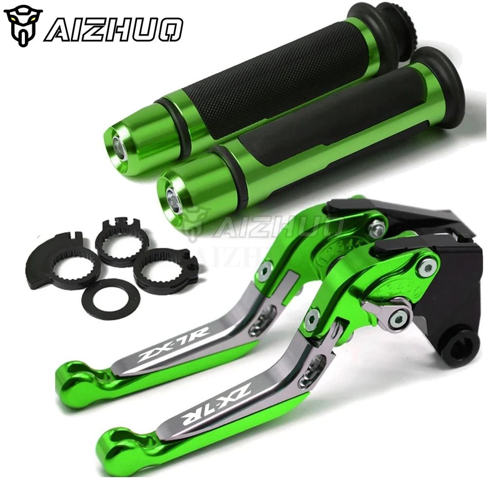 

CNC Motorcycle Accessories Brakes Clutch Lever & Handle Grips for kawasaki ZX7R ZX7RR ZX 7R ZX 7RR 1989-2003 2002 2001 2000 1999