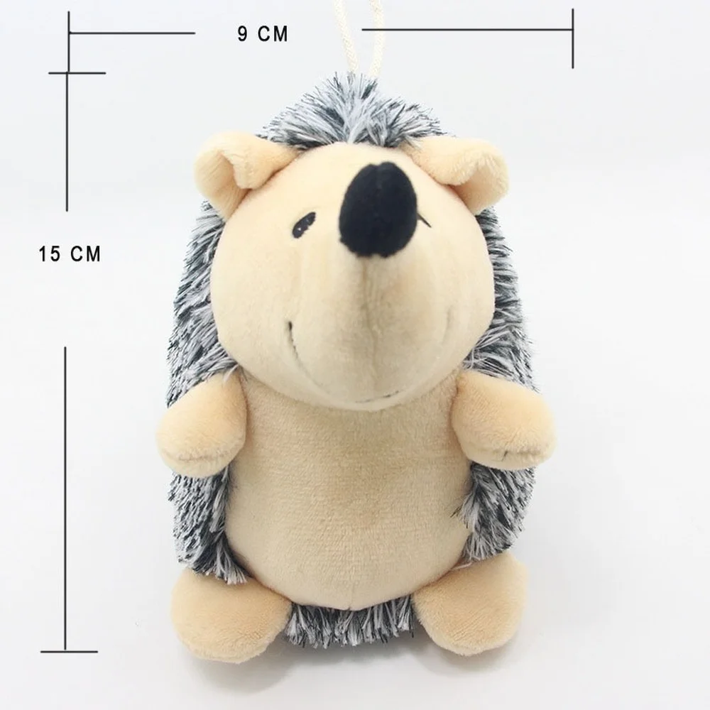 Simulation Hedgehog Soft Plush Dog Stuffed Doll Toys Interactive Squeaky Sound Chew Bite Resistant Toy Pets Accessories Supplie |