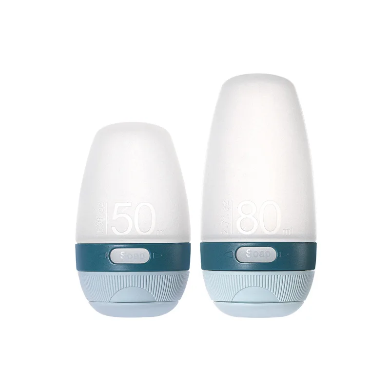 

50ml 80ml Mini Travel Cosmetics Bottles Silicone Empty Container Skincare Shower Gel Shampoo Jars Tools Extrusion Bottling