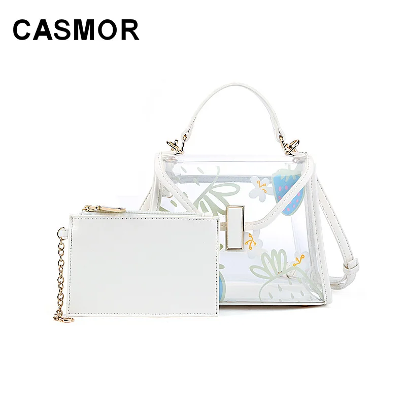 

Casmor Summer Women's Bag 2020 New Fashion Clear Jelly Bag Women's Korean-Style Portable Small Bag Shoulde Lady Crossbody Bag