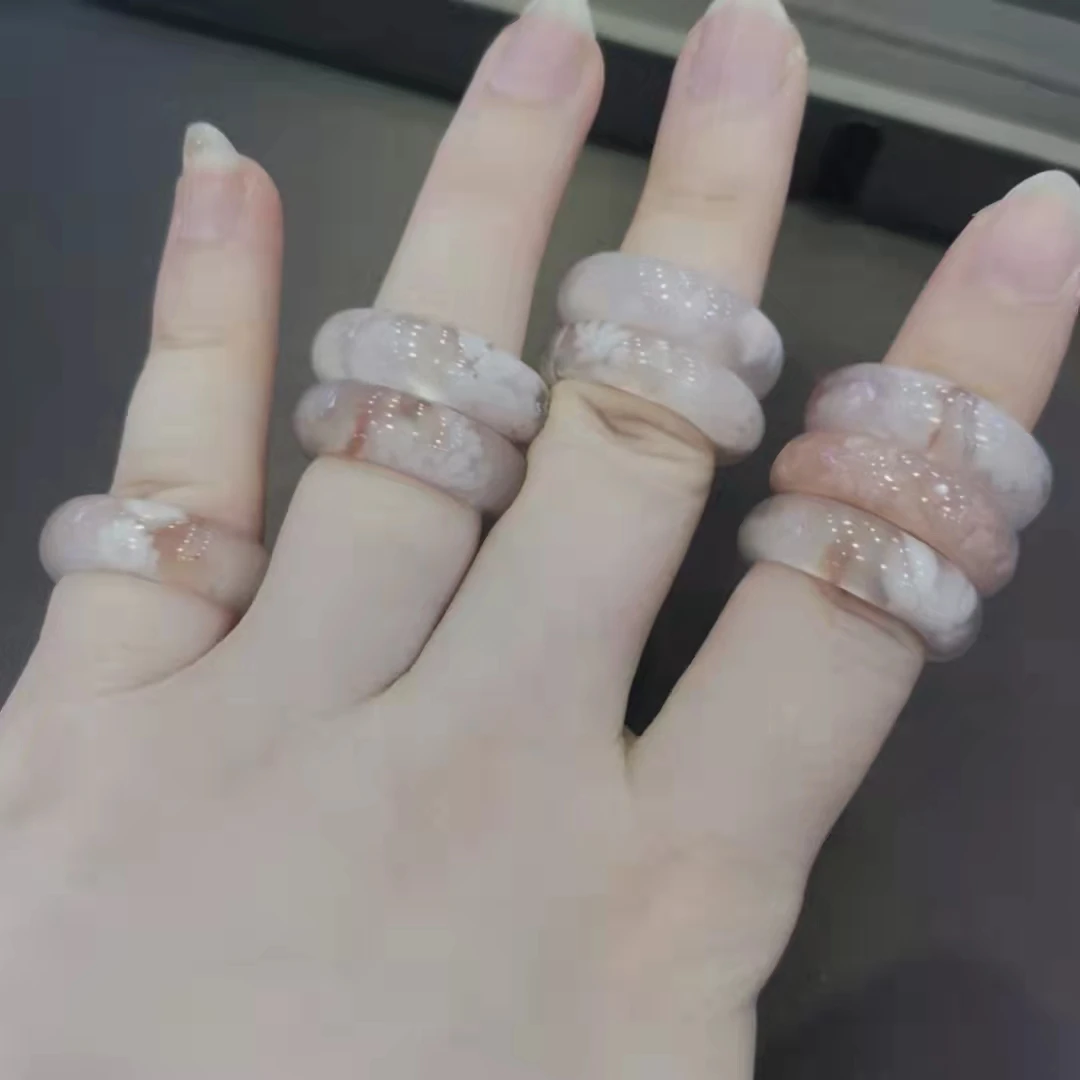 

Кольцо из агата с цветком вишни, 17,6-мм, 1 шт./комплект