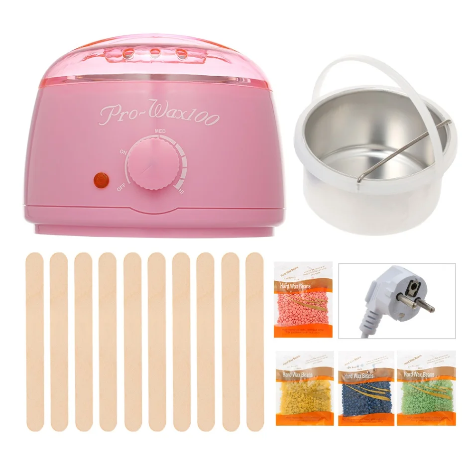 Красный Pro Warmer Wax Heater 500cc SPA Hand Epilator Feet Paraffin Heater Body Depilatory Hair Removal Tool Bean Kit - Цвет: Красный