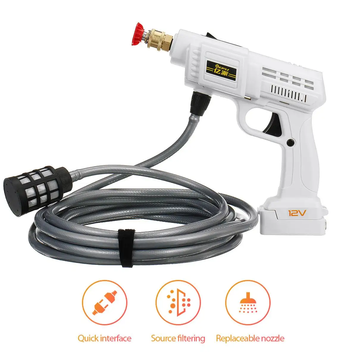 Продажа 120 PSI 12 в Вт Беспроводная прикуриватель стиральная машина высокой мощности водяной насос высокого давления портативная беспроводная автомо... Pаспродажа 120 PSI 12 в Вт Беспроводная прикуриватель стиральная машина высокой мощности водяной насос высокого давления портативная беспроводная автомо...