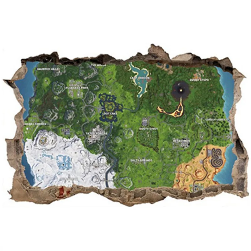 Защита Земли мультфильм игры плакат 3d сломанной виниловые настенные наклейки