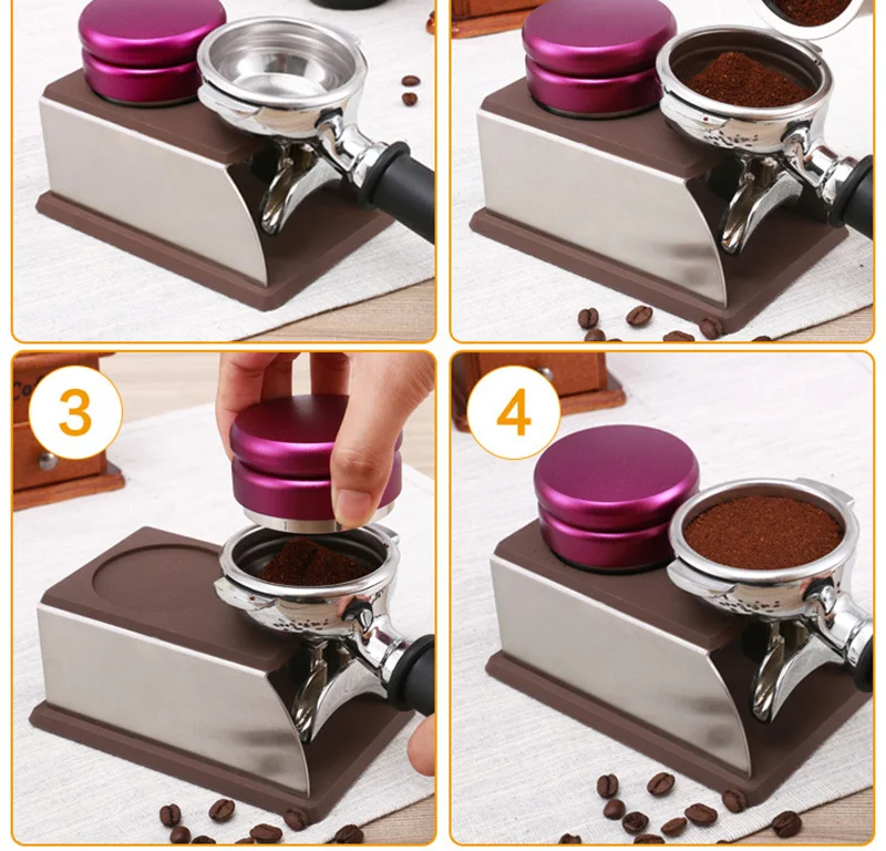 Stainless Steel Espresso Coffee Tamper Holder Powder Press Support Base Stand Rack Shelf Barista Machine Tool | Дом и сад