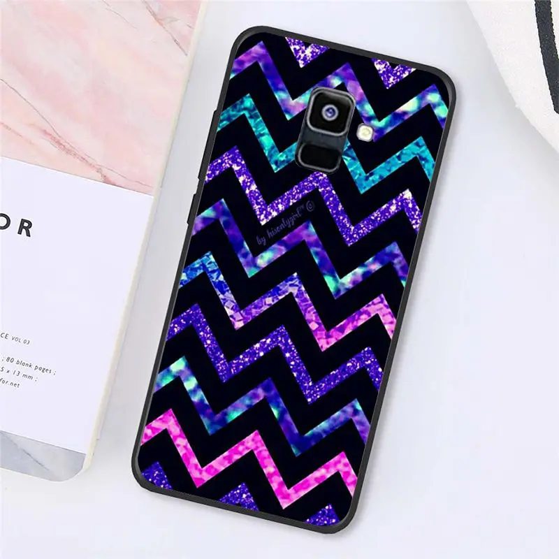 

Maiyaca Love Purple Glitter wave Phone Case For Samsung Galaxy A7 A50 A70 A40 A20 A30 A8 A6 A8 Plus A9 A71 A51