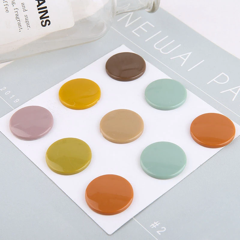 10 шт. Осенне-зимние женские однотонные серьги из смолы для девочек