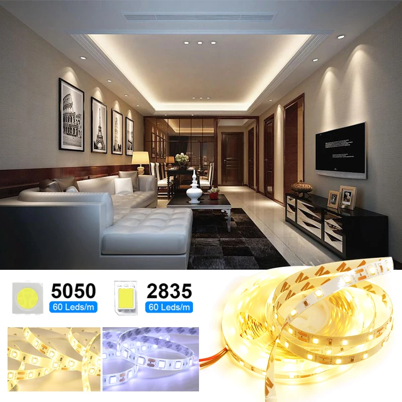 

Led Lighting Led Light Strip Waterproof IP65 5M10M20M25M 5050SMD2835 Led strip Lights Flexible Lamp Tape Ribbon Addressable DIY
