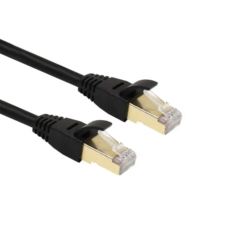 CAT7 Соединительный шнур плоский Ethernet RJ45 10 Гбит/с ультра тонкий LAN Экранирование