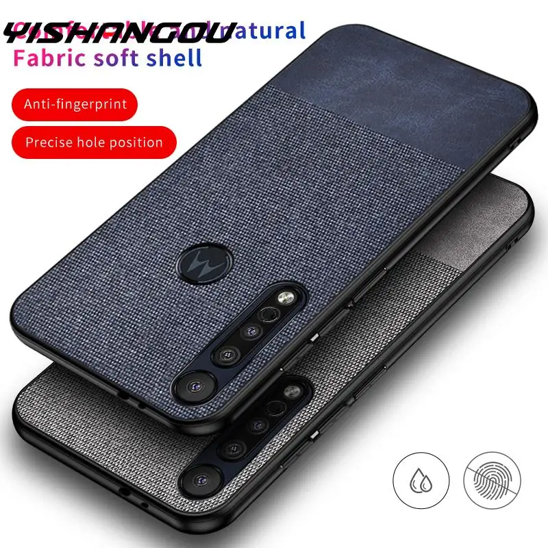 Тканевый тканевый Жесткий Чехол для Motorola Moto G8 Plus Play P40 G7 Power E6 тонкий матовый