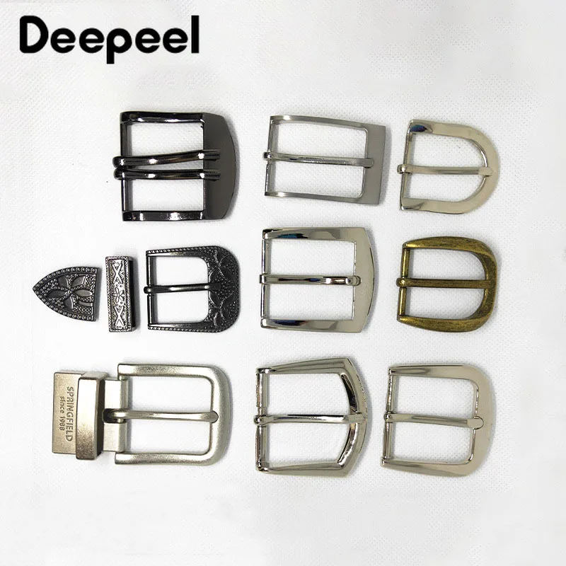 

10Pcs Deepeel 30/35/38mm Zinc Alloy Belts Pin Buckle Head Adjustable Leather Crafts Buckle Men's Apparel Belt Accessories YK812
