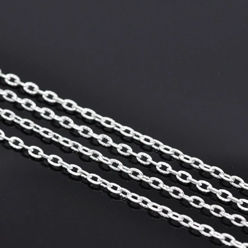

8 сезонов сплав на железной основе текстурированная звеньевая кабельная цепь фурнитура Посеребренная Сделай Сам изготовление ожерелья бра...