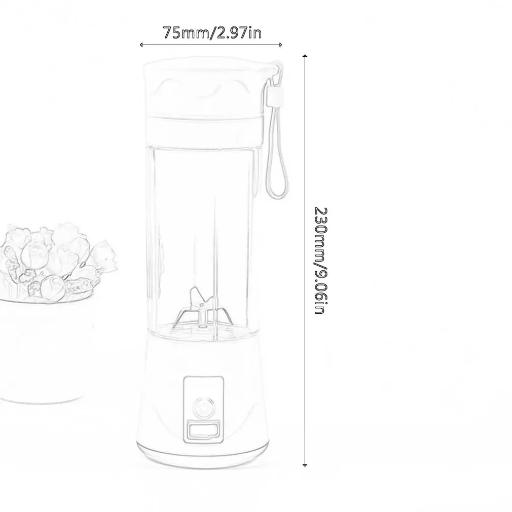 

Electric Juice Mixing Cup Professional 4/6 Blades Mini Juicer Portable Multi-Function Usb Charging Juice Cup Fruit