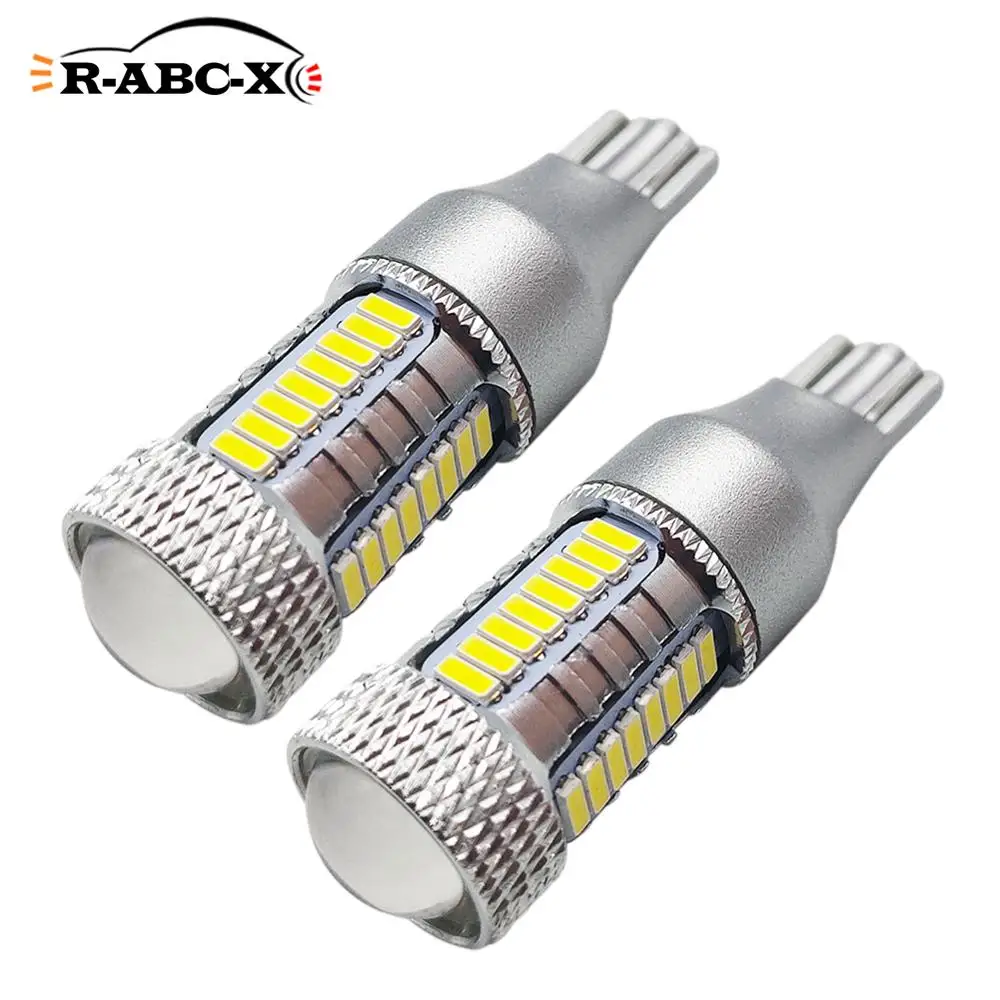 

2 Pcs 3014SMD T15 921 912 W16W Car Turn signal Reverse Rear Indicator light Auto Tail Lamp Led bulb 6000K white 600LM 10-30V 12V