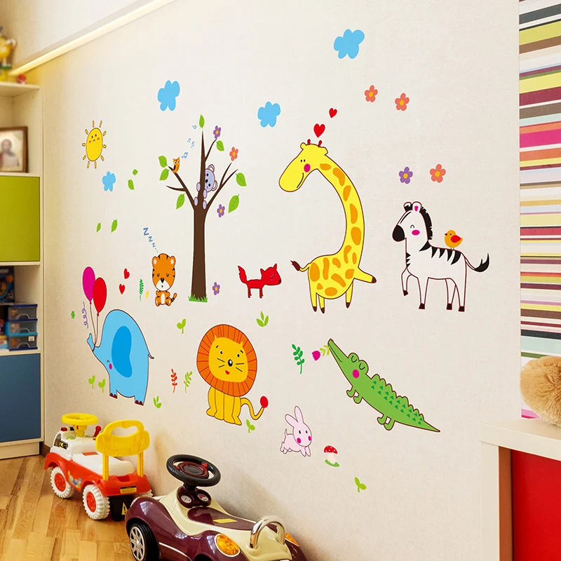 Искусство на стену в виде слона льва тигра оленя | Дом и сад