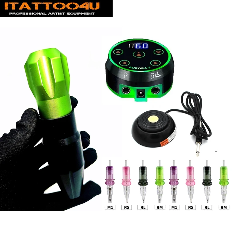 Профессиональный Мощный набор для татуажа Viper ротационная тату машина Тихий и
