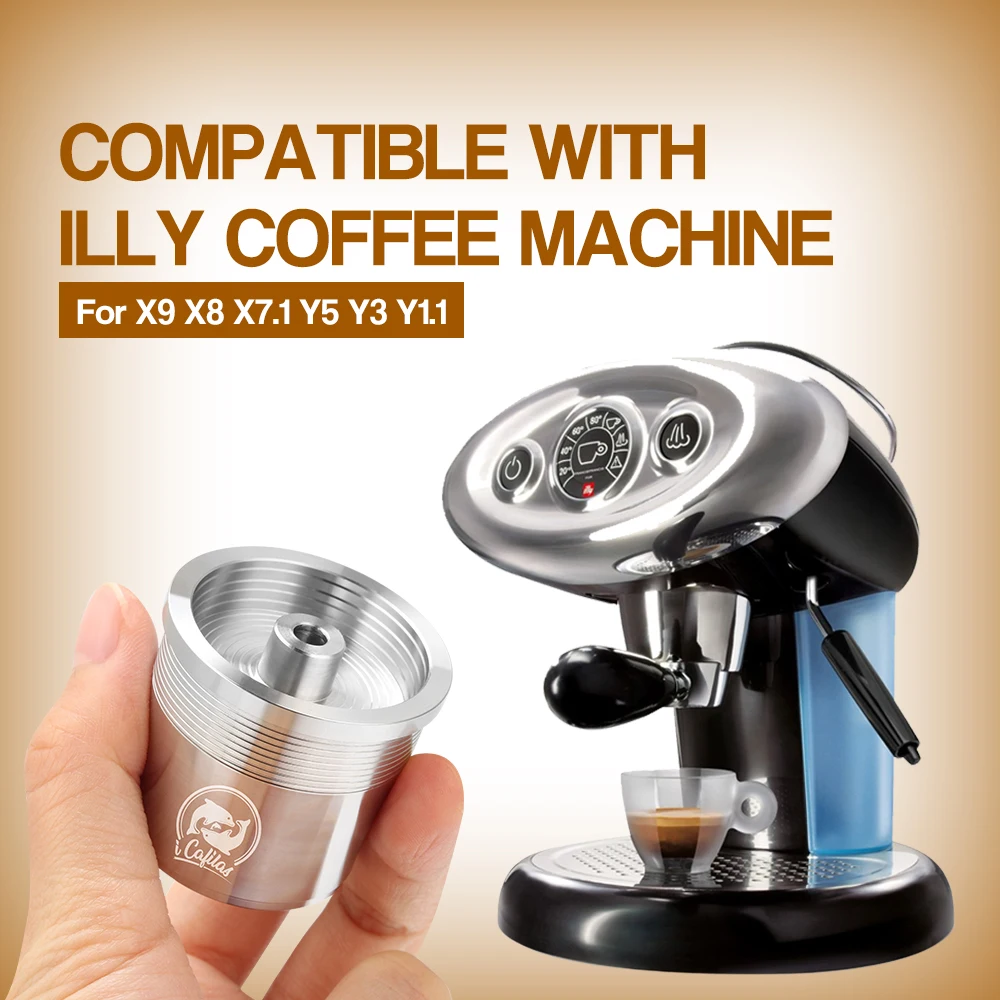 

Reusable Capsule Compatible with Illy Coffee Refillable Filter Stainless Steel Pod for Illy X9 X 8 X7.1 Y5 Y3 Y1.1 Machine