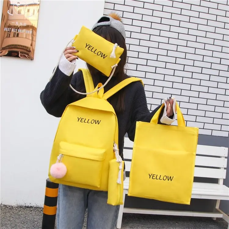 Рюкзак из 4 студенческих рюкзаков для колледжа повседневные уличные книжные