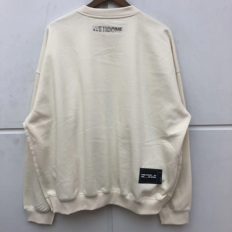 Толстовки WE11DONE с металлическим принтом горячей штамповки толстовка круглым