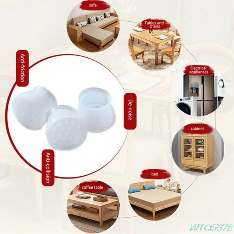 

20 шт., силиконовые защитные накладки на ножки стула