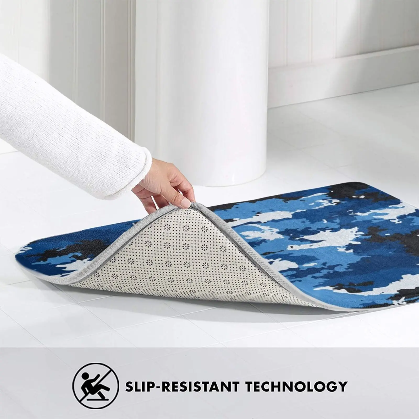 Цифровой синий Камуфляжный мягкий нескользящий коврик 1598 ковер подушка военный