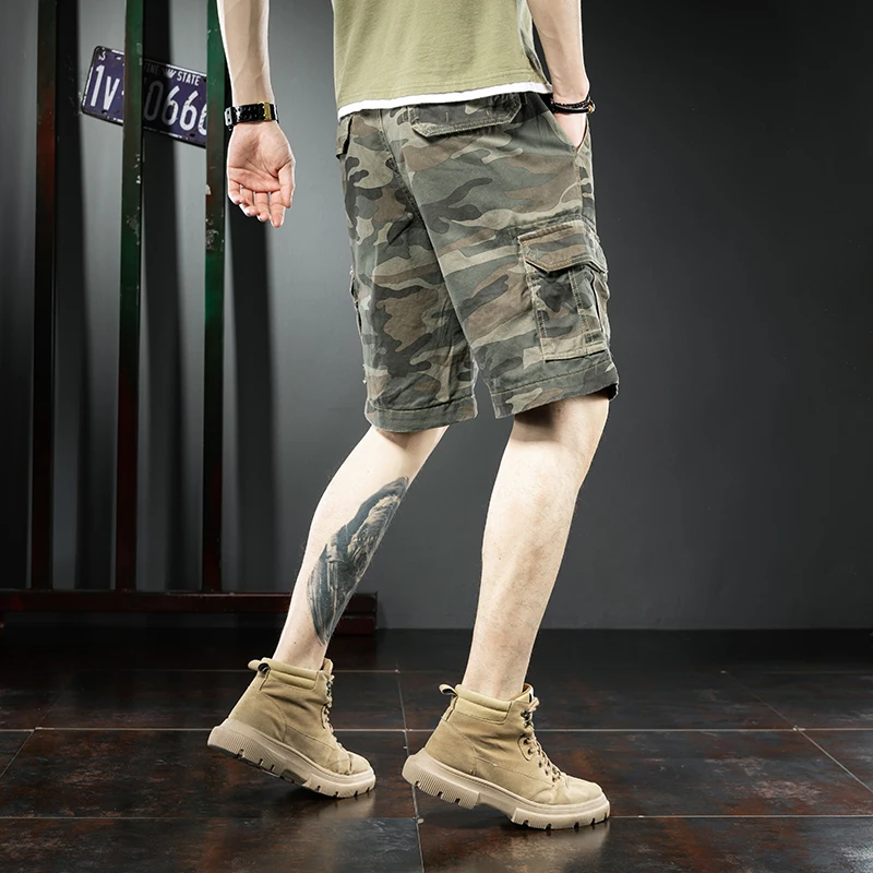 

Cargo Shorts Men Cool Camouflage Summer Hot Sale Cotton Casual Men Short Pants Brand Clothing Comfortable Camo Men Cargo Shorts