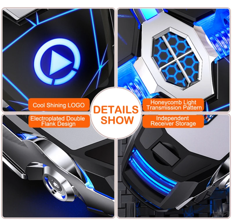 

Ergonomic 2.4G USB Gaming Mouse 7Button LED 1600DPI USB Computer Mouse Gamer Mice Mause With Seven-color Backlight For PC Laptop