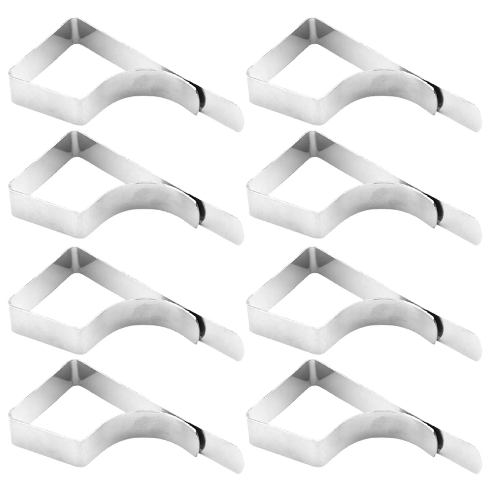 

8pcs Corner Stainless Steel Desktop Clamps Tablecloth Clip Durable Camp Cooking Home Outdoor Multi-function Tablecloth Clip