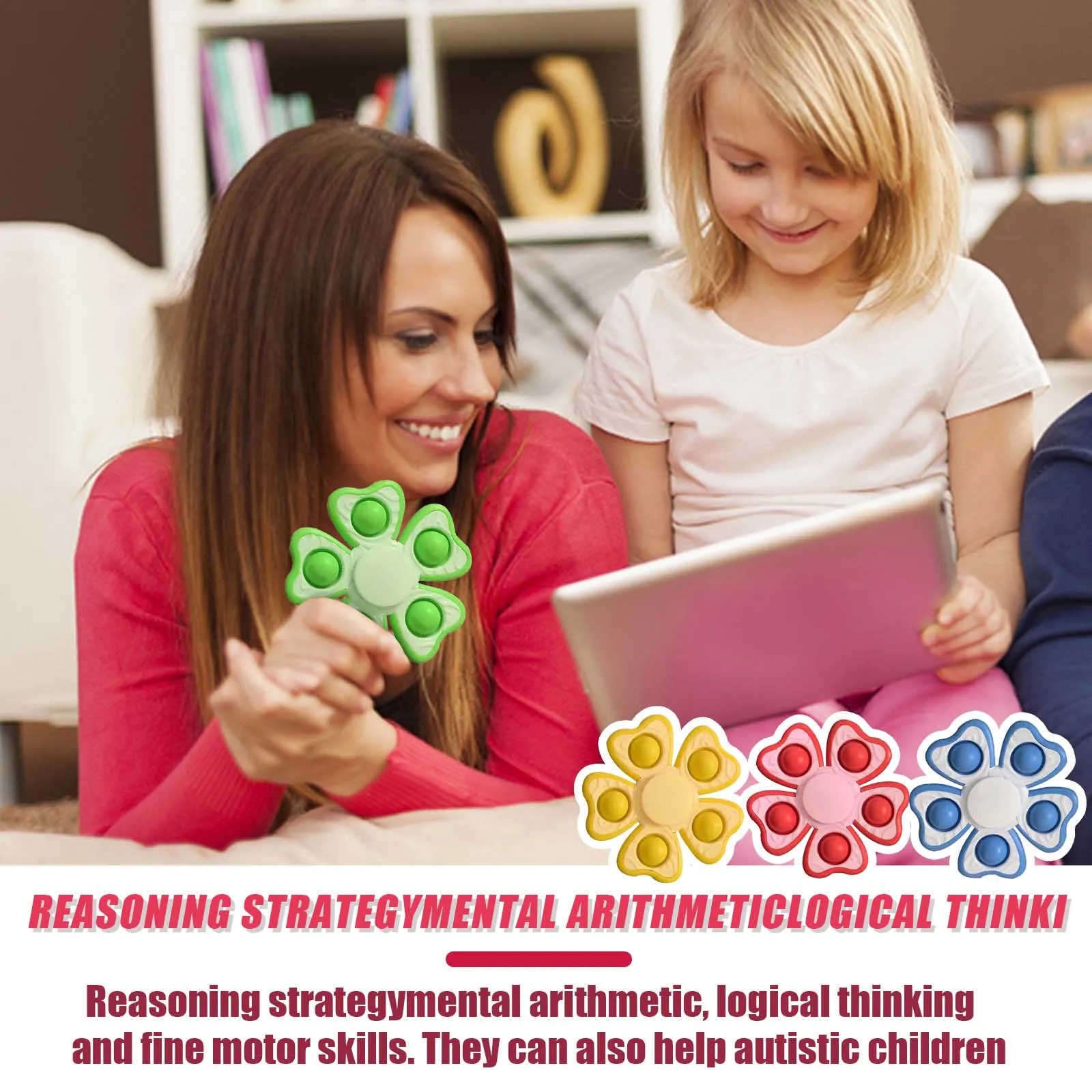 

Rotating Silicone Flipping Board Toy Fidget Dimple Toy,hand Stress Reliever Toy Anti-stress Board Autism Educational Toys