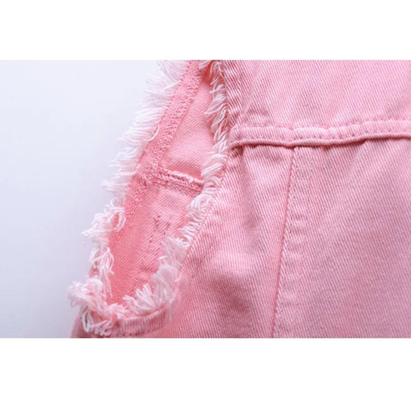 

Spring Summer Korean Fashion 6 Color Denim Vest Women Frayed Sleeveless Jacket Female Plus size Slim Short Jeans Vest Waistcoat