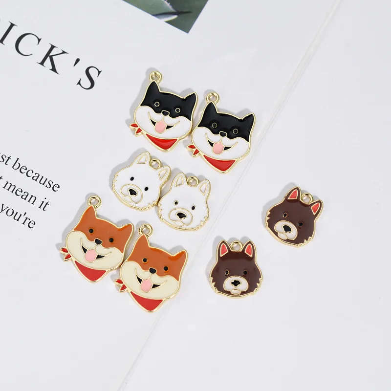 10 шт./упак. с милой собачкой животных и металлическими декоративными элементами