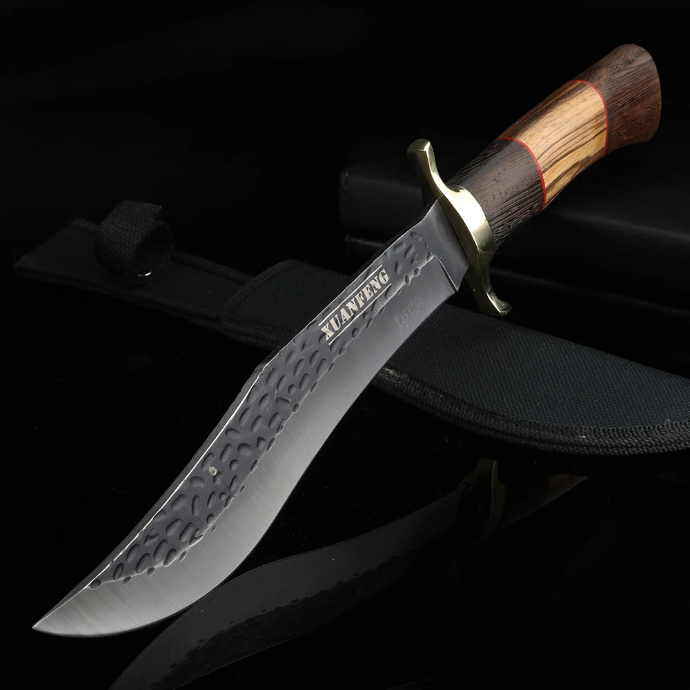 Многофункциональный нож с деревянной ручкой и фиксированным лезвием |