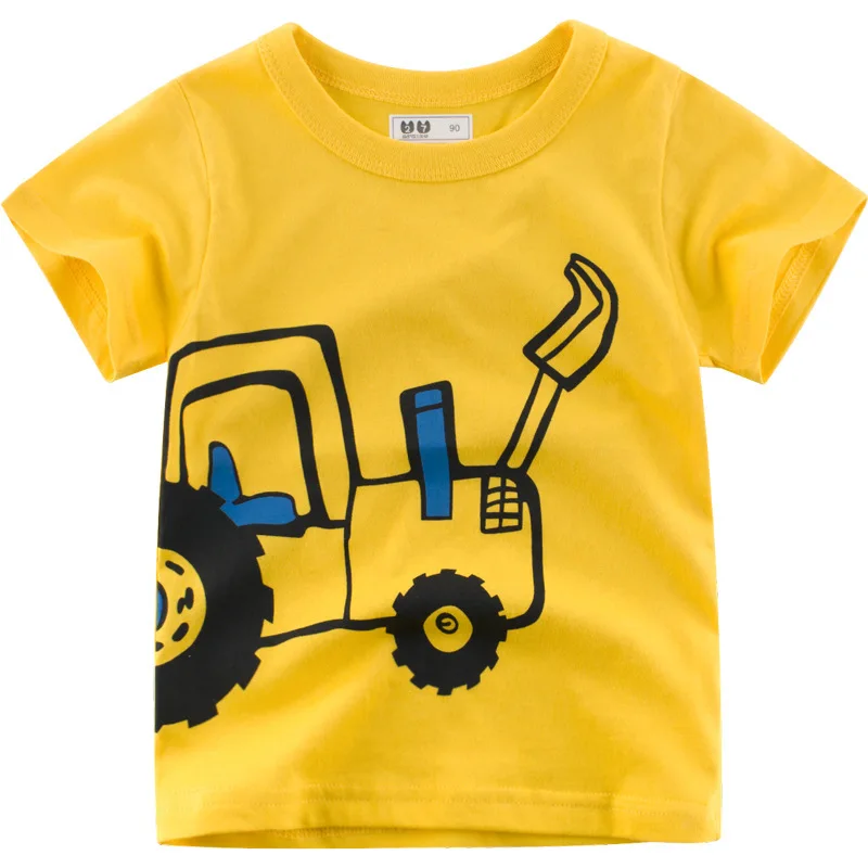 

Drop Shipping New Children'S T-Shirt Top Summer Cartoon Printing Pure Cotton Short-Sleeved Fashion Cute Multicolor Hot Selling